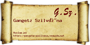 Gangetz Szilvána névjegykártya